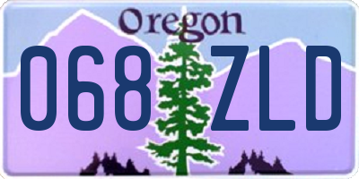 OR license plate 068ZLD