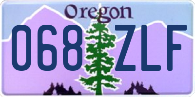 OR license plate 068ZLF