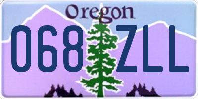 OR license plate 068ZLL