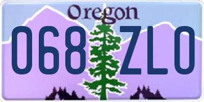 OR license plate 068ZLO