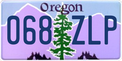 OR license plate 068ZLP