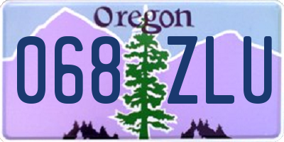 OR license plate 068ZLU