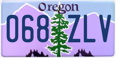 OR license plate 068ZLV
