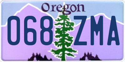 OR license plate 068ZMA