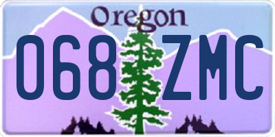 OR license plate 068ZMC