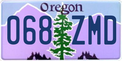 OR license plate 068ZMD