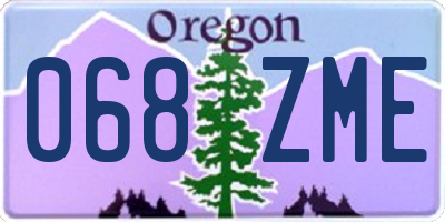 OR license plate 068ZME
