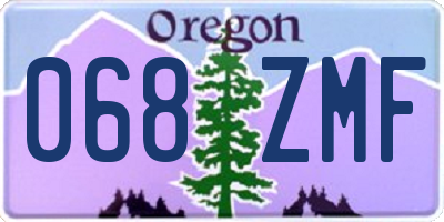 OR license plate 068ZMF