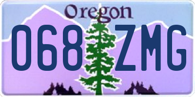 OR license plate 068ZMG