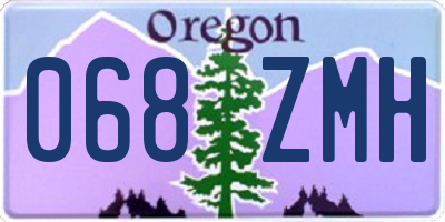 OR license plate 068ZMH