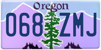 OR license plate 068ZMJ