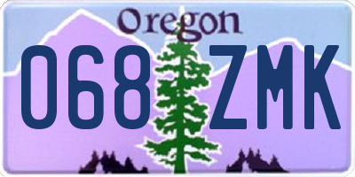 OR license plate 068ZMK