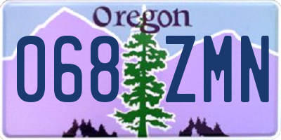 OR license plate 068ZMN