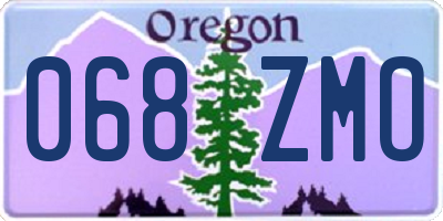 OR license plate 068ZMO