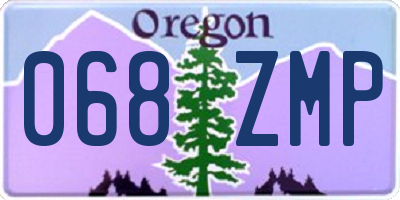 OR license plate 068ZMP
