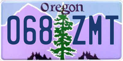 OR license plate 068ZMT