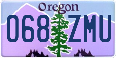 OR license plate 068ZMU