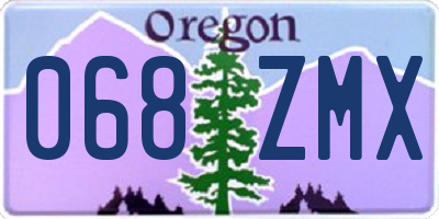 OR license plate 068ZMX