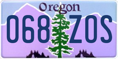 OR license plate 068ZOS