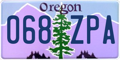 OR license plate 068ZPA