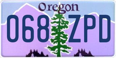 OR license plate 068ZPD