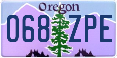 OR license plate 068ZPE