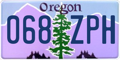 OR license plate 068ZPH