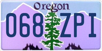 OR license plate 068ZPI