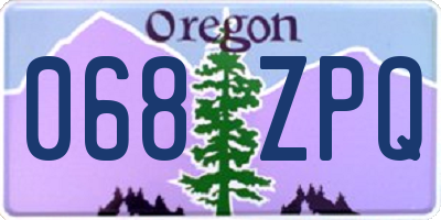 OR license plate 068ZPQ