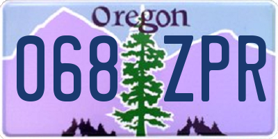 OR license plate 068ZPR