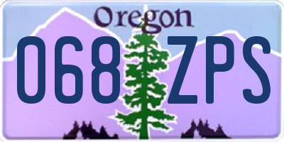OR license plate 068ZPS