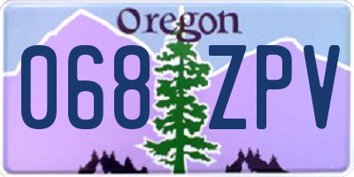 OR license plate 068ZPV