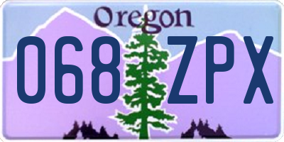 OR license plate 068ZPX