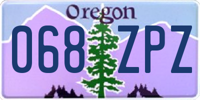 OR license plate 068ZPZ