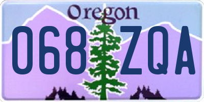 OR license plate 068ZQA