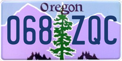 OR license plate 068ZQC