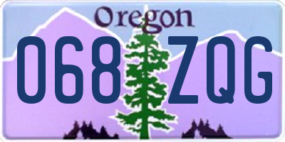 OR license plate 068ZQG