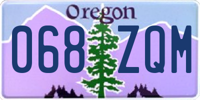 OR license plate 068ZQM