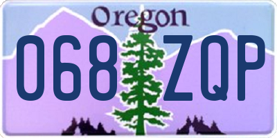 OR license plate 068ZQP