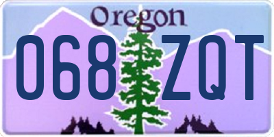 OR license plate 068ZQT