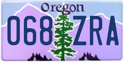 OR license plate 068ZRA