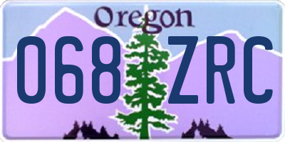 OR license plate 068ZRC