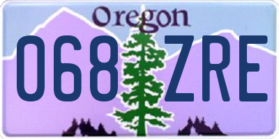 OR license plate 068ZRE
