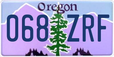 OR license plate 068ZRF