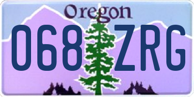OR license plate 068ZRG