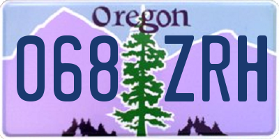 OR license plate 068ZRH