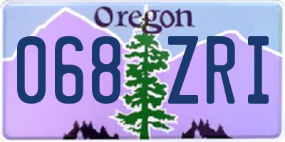 OR license plate 068ZRI