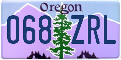 OR license plate 068ZRL