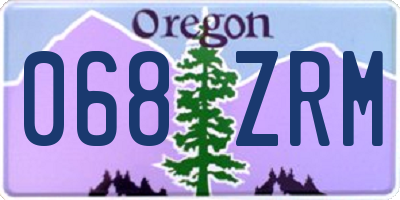 OR license plate 068ZRM