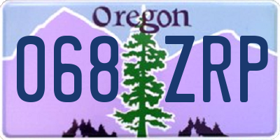 OR license plate 068ZRP